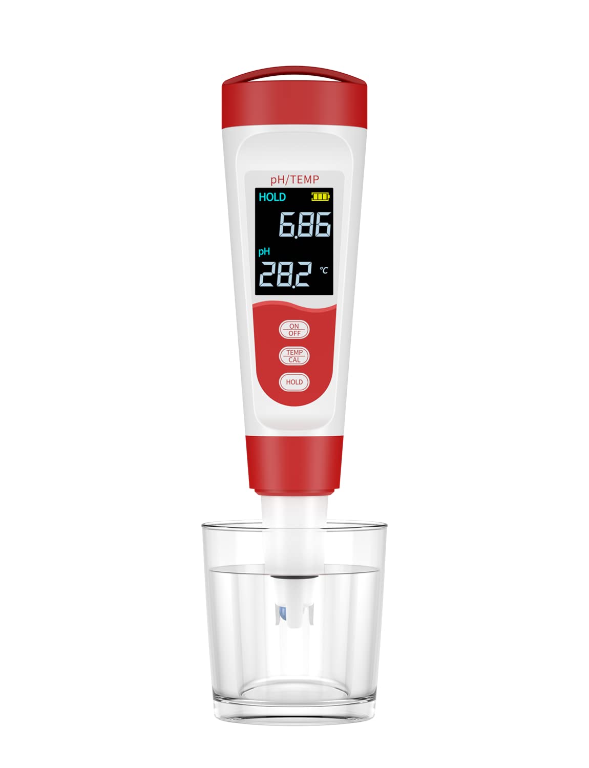 meross PH Meter, Digital PH Meter for Water Hydroponics with ATC, IP67 PH/Temp 2 in 1 Tester Pen with 0-14 PH Measurement Range, 0.01PH High Accuracy Mini Pen for Pool, Drinking Water