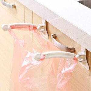 Generic 2PCS Trash Hanger Rack,Plastic Storage Rack Cupboard Back Trash Bag Hook Rubbish Bag Storage Stand for Kitchen Home, AM0XEB0HQN5US