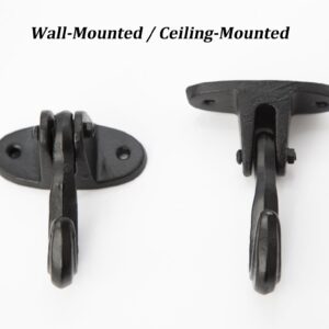 SMKOLIN 2 Pack Cast Iron Ceiling Hook,Industrial Coat Hook,Chandelier Hooks,Plant Pot Hanger