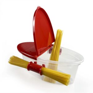 Microwave Pasta Boat with Strainer Pasta Cooker for Pasta, Rice, Vegetables, Chicken