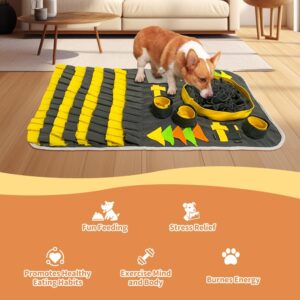 elecacc Snuffle Mat for Dogs, 19.7"×31.5" Snuffle Mat for Dogs Large Breed for Dogs/Cats/Rabbits Encourages Natural Foraging Skills & Mental Stimulation, Big Dog Snuffle Mat & Small Dog Snuffle Mat