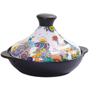 moroccan tagine pot ceramic tagine pot moroccan for cooking with ceramic cone-shaped closed lid ceramic cooker pot for cooking and stew casserole slow cooker