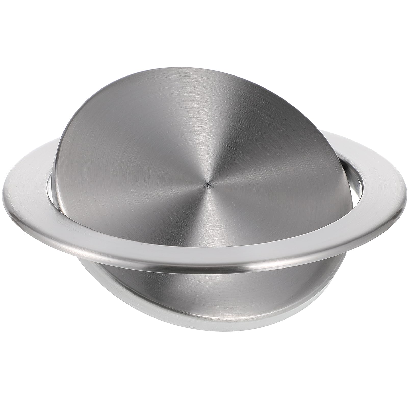 Generic Trash Can Lid:Embedded Countertop Built-in Trash Chute Round Cover Stainless Steel Round Trash Grommet for Kitchen Bathroom Countertop, Silver, 0023O98B16C