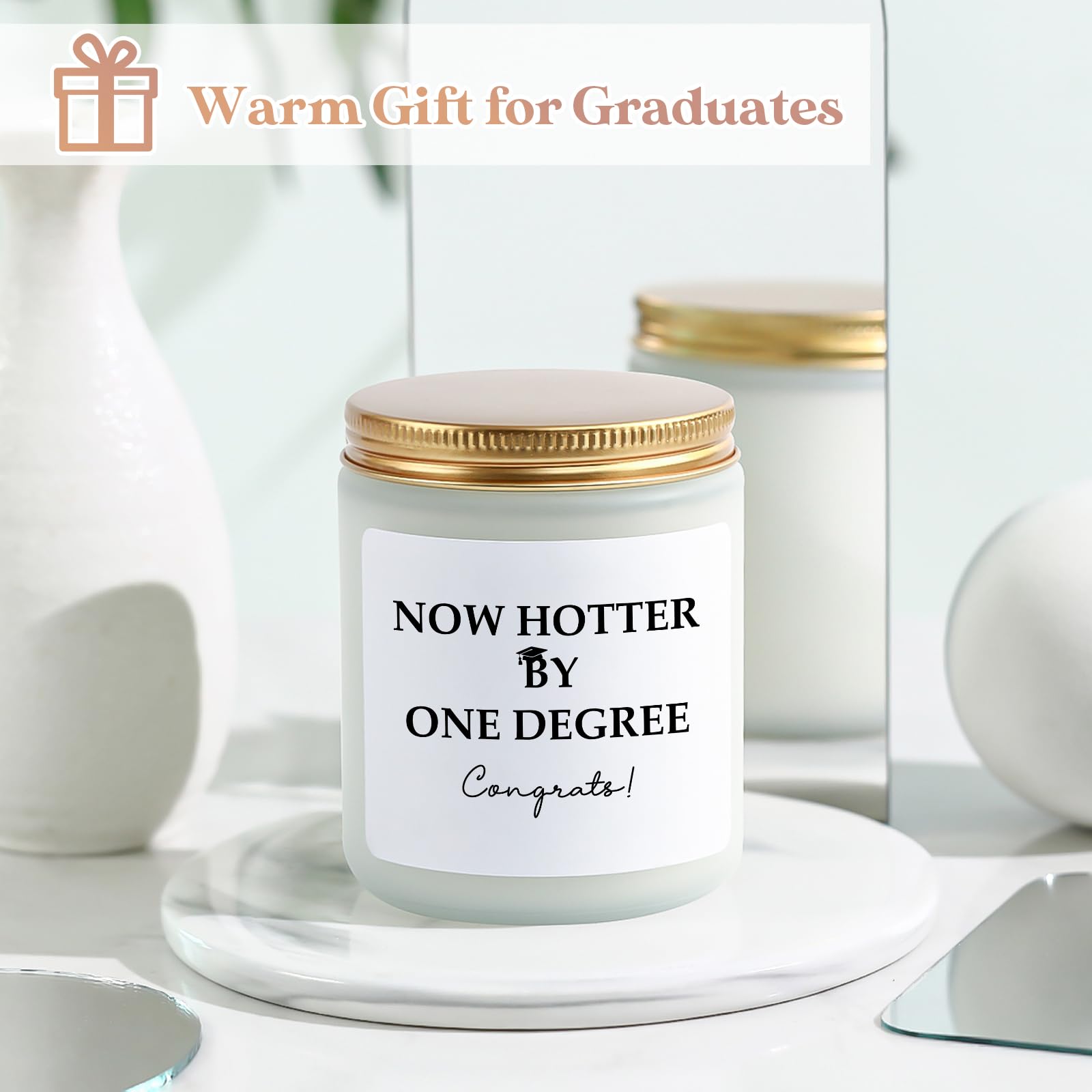 Graduation Gifts, 2024 Graduation Gifts for Her Him, Funny Masters Degree Graduation Gifts for College Women, High School Graduation Gifts for Girls Boys Sister Daughter Friends - Graduation Candle