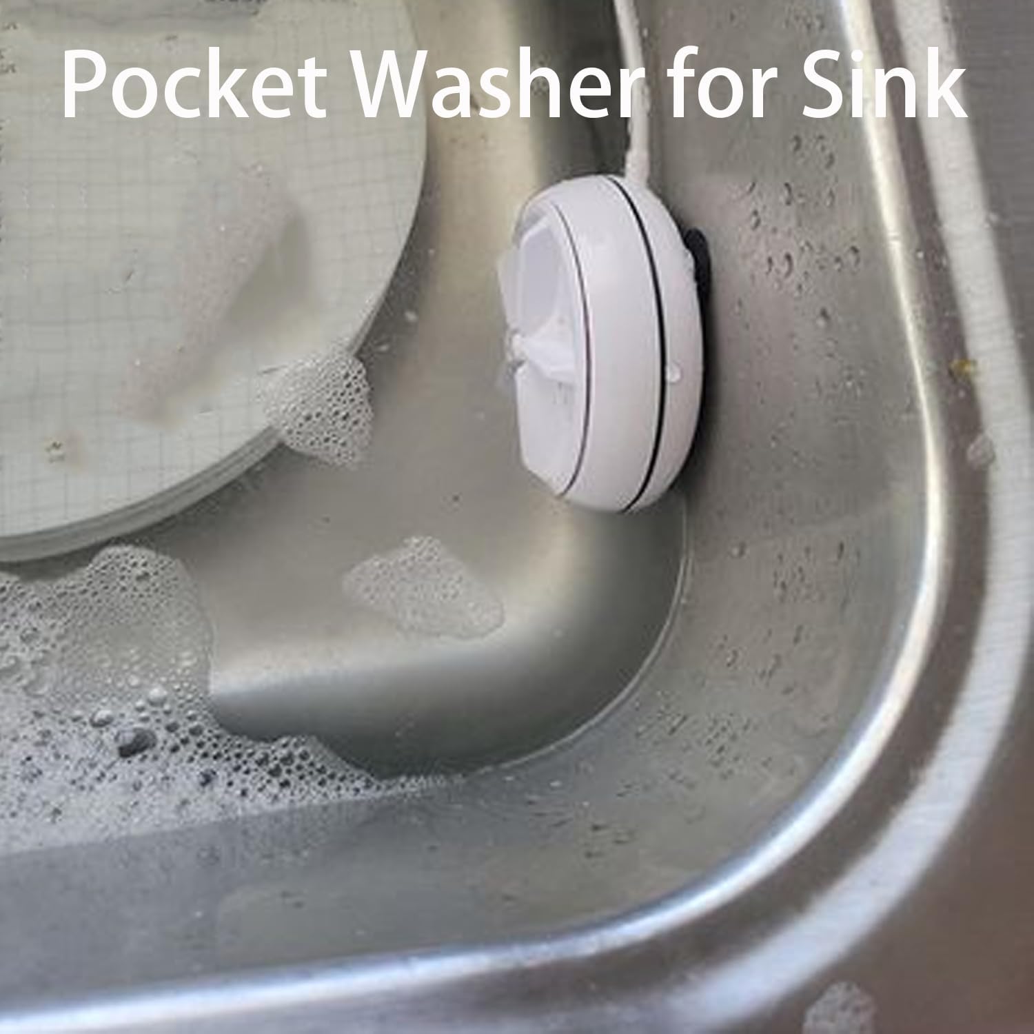 Pocket Washer for Sink, Pocketwasher, Pocket Washer for Clothes, Portable Washing Machine, USB Powered Mini Turbine Washing Machine and Dishwasher for Travel & Home (1PC 4 Levels Adjustable)