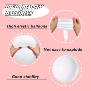 White Balloons,100 pcs 12 Inch White Latex Balloons,Matte White Balloons for Party Decoration,Birthday Decoration,Wedding, Baby Shower,Holiday Decoration（White Balloons）