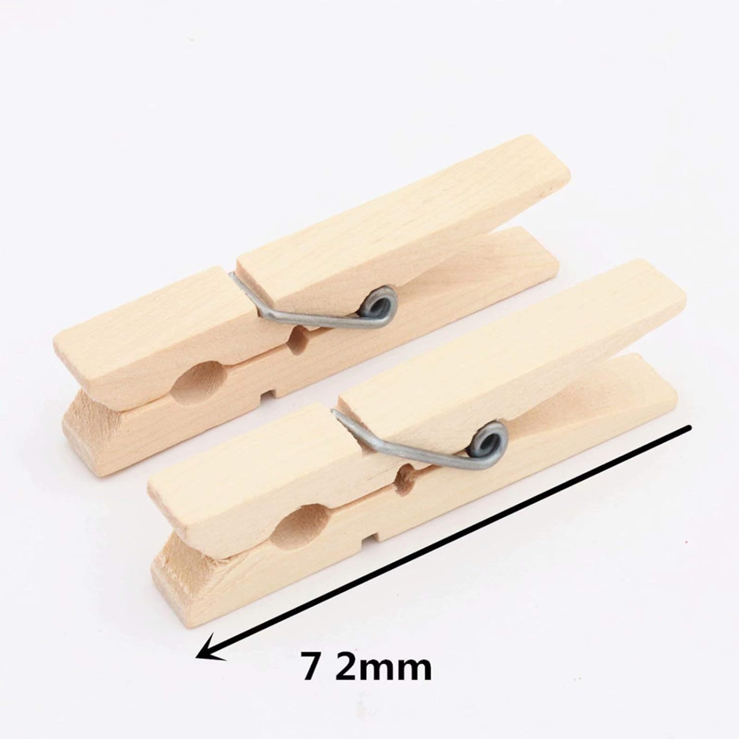 25pcs Wooden Clothespins with Close Wire Springs Wooden Natural Mini Clothespin for Photo, Clothes, Hanging, Drying (3.7X 0.4 Inch), JD2108302351