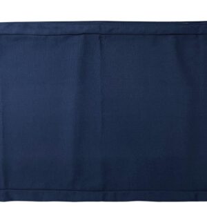 COUCHPATITO Water Resistant Outdoor Durable Canvas Polyester Fabric Patio Chair Bench Cushion Covers with Ties (2 Covers Pack) (Navy Blue, 48"x18"x3")