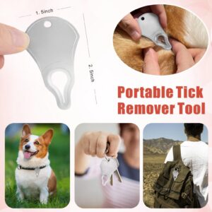 Mrcopetal Tick Remover Tool Kit, Stainless Steel Tick Tweezers + Remover Tick Key, 4 Pack Quick & Safe Tick Twister Removal Tools for Dogs Cats Humans