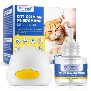 calming diffuser for cats, cat calming plug diffuser - cat calming pheromone starter kit helps ruduce anxious, anti-stress & comforts cats, pet supplies plug in diffuser for cats anxiety relief - 48ml