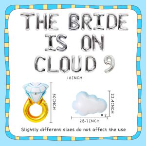 LaVenty Bride is on cloud 9 Balloons Bride is on cloud 9 Banner Decoration Backdrop The Bride Is On Cloud 9 Bachelorette Decoration