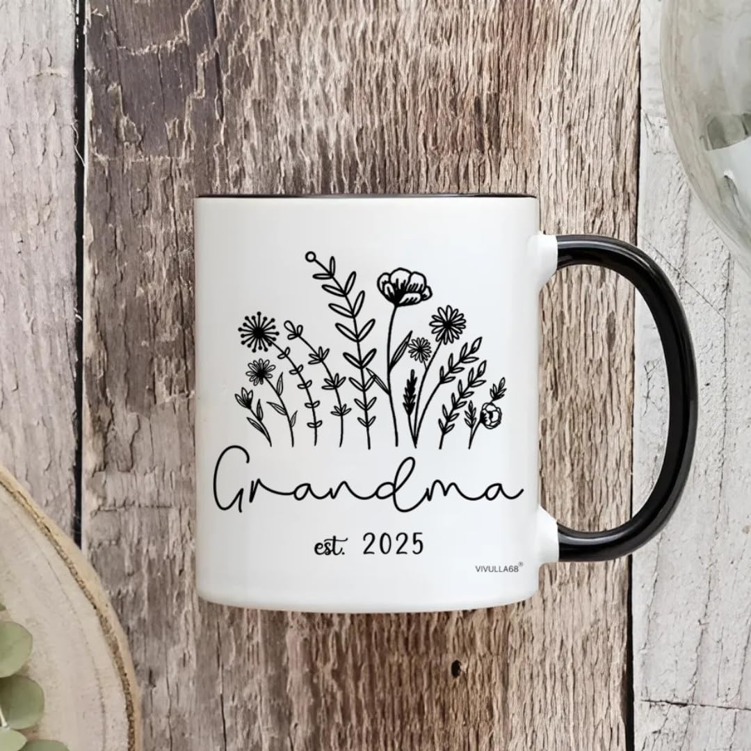 Christmas Gifts For Grandma - Promoted To Grandma 2025 Mug, New Grandma Gifts First Time, Youre Going To Be A Grandma, Future Grandma Mug, Grandma Est 2025 Coffee Mug, Gifts For Grandmother To Be