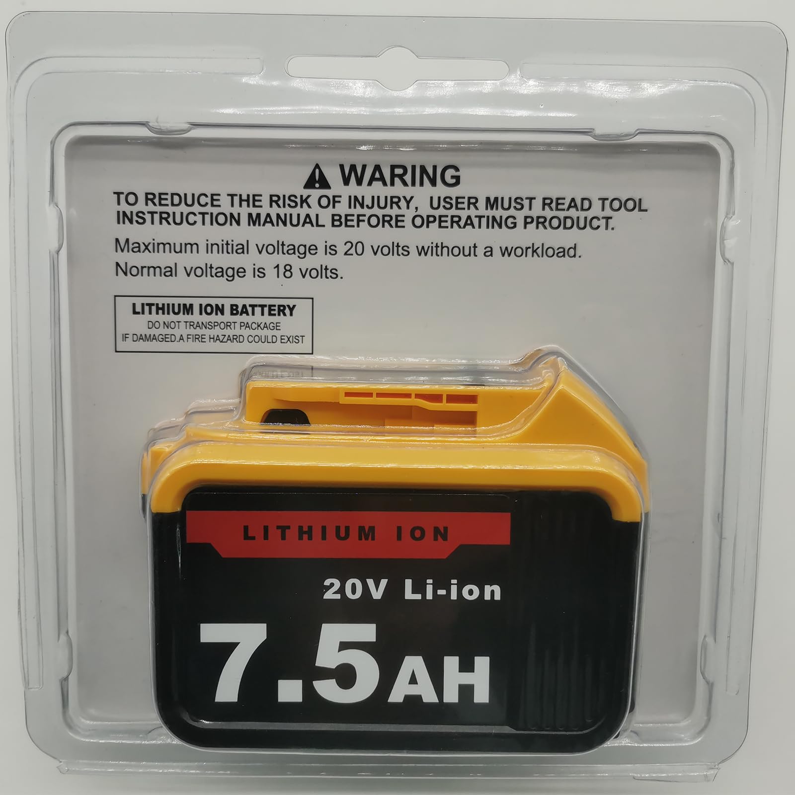 20V 7.5Ah Battery Replacement for Dewalt 20V MAX XR Battery, Compatible wiht DCB205 DCB206 DCB204 DCB203 DCB208, used for DeWalt 20V Cordless Power Tools, 1 Pack