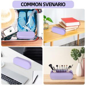 Silicone Zipper Pencil Bag, Waterproof Pencil Bag, Multifunctional Large-Capacity Storage Bag, Silicone Pencil Pouch Suitable for School Supplies, Cosmetics (Purple)