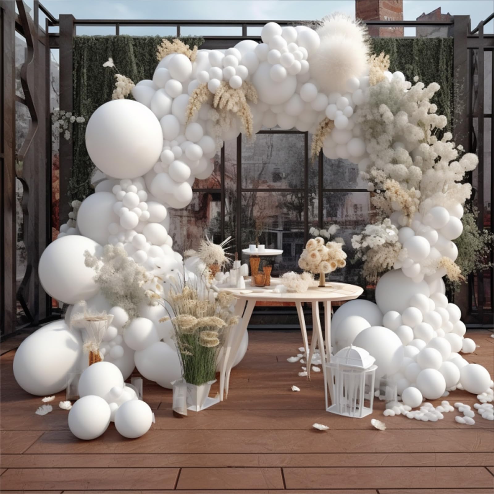 White Balloons,100 pcs 12 Inch White Latex Balloons,Matte White Balloons for Party Decoration,Birthday Decoration,Wedding, Baby Shower,Holiday Decoration（White Balloons）