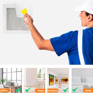 14 Pack Drywall Repair Kit - 2/4/6/8 Inch Aluminum Wall Repair Patch Kit with Extended Self-Adhesive Mesh, Small Large Hole Patching Kit