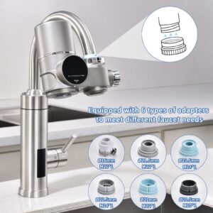 HOMELODY Faucet Mount Water Filter, LED Display Tap Water Purifier Reduces Lead Chlorine Heavy Metals, Water Filter for Sink Faucet Fits Standard Faucets (Includes 1 Filter)