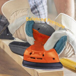 33pcs Sand Paper Mouse Sander Sandpaper 60-1500 Grits with 2pcs Detail Sander Paper Interface Pad Hook and Loop Triangle Sanding Pads with 5 Holes for 140mm Sanding Machine