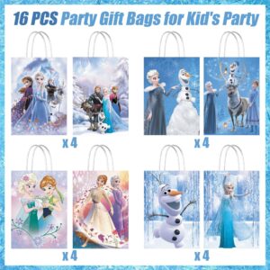 Generic Frozen Birthday Party Supplies, 16pcs Frozen Favor Bags Elsa Candy Bags for Frozen Birthday Party Favor, Elsa Birthday Party Favor Decorations