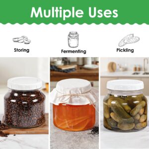 Qianfenie 2 Pack 79 Oz Glass Jars with Lids, 100% Airtight and Leak-proof Half Gallon Mason Jar, Large Mason Jar Wide Mouth for Cold Brew, Kombucha, Nut Milk, Ice Tea, Pickle Eggs, Flour, Sugar