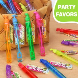 Dinosaur Egg Party Favors, 32Pcs Mini Bubble Wands Bulk with Gift Box, 3D Dino Birthday Decorations, Safari Goody Bag Stuffer, Pinata Filler Supplies, Kids Classroom Prizes, Toddler Toys for Boy Girl