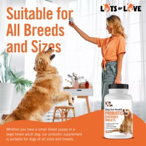 Lots of Love Bundle Set of 3 - Pancreatic Digestive Enzymes for Dog & Cat (8 oz Powder), Dog Probiotic Chewable Tablet (60 Tablets) and Brewer's Yeast Powder for Dogs for Healthy Skin and Coat (8 oz)