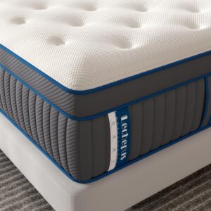 King Mattress,14 Inch Medium Plush Hybrid Mattress,Cooling Gel Memory Foam with Individually Pocket Springs,Soft Fabric Mattress KIng size for Pressure Relief,Mattress in box,CertiPUR-US