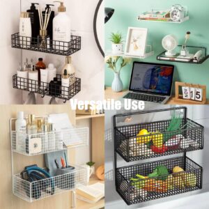 22 PCS Shower Caddy Adhesive Replacement Waterproof No Drilling Shower Shelf Adhesive Replacement Transparent Adhesive Hooks Stickers for Bathroom Storage Shelves Toothbrush Holder Kitchen Racks