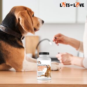 Lots of Love Bundle Set of 3 - Pancreatic Digestive Enzymes for Dog & Cat (8 oz Powder), Dog Probiotic Chewable Tablet (60 Tablets) and Brewer's Yeast Powder for Dogs for Healthy Skin and Coat (8 oz)