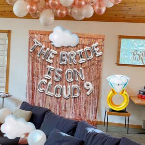 LaVenty Bride is on cloud 9 Balloons Bride is on cloud 9 Banner Decoration Backdrop The Bride Is On Cloud 9 Bachelorette Decoration