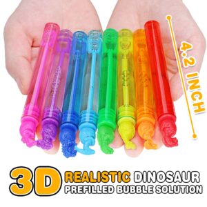 Dinosaur Egg Party Favors, 32Pcs Mini Bubble Wands Bulk with Gift Box, 3D Dino Birthday Decorations, Safari Goody Bag Stuffer, Pinata Filler Supplies, Kids Classroom Prizes, Toddler Toys for Boy Girl