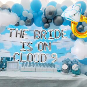 LaVenty Bride is on cloud 9 Balloons Bride is on cloud 9 Banner Decoration Backdrop The Bride Is On Cloud 9 Bachelorette Decoration