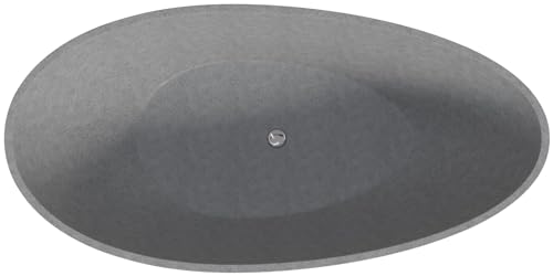 ALFI brand ABCO72TUB 72" Solid Concrete Tear Drop Freestanding Bathtub