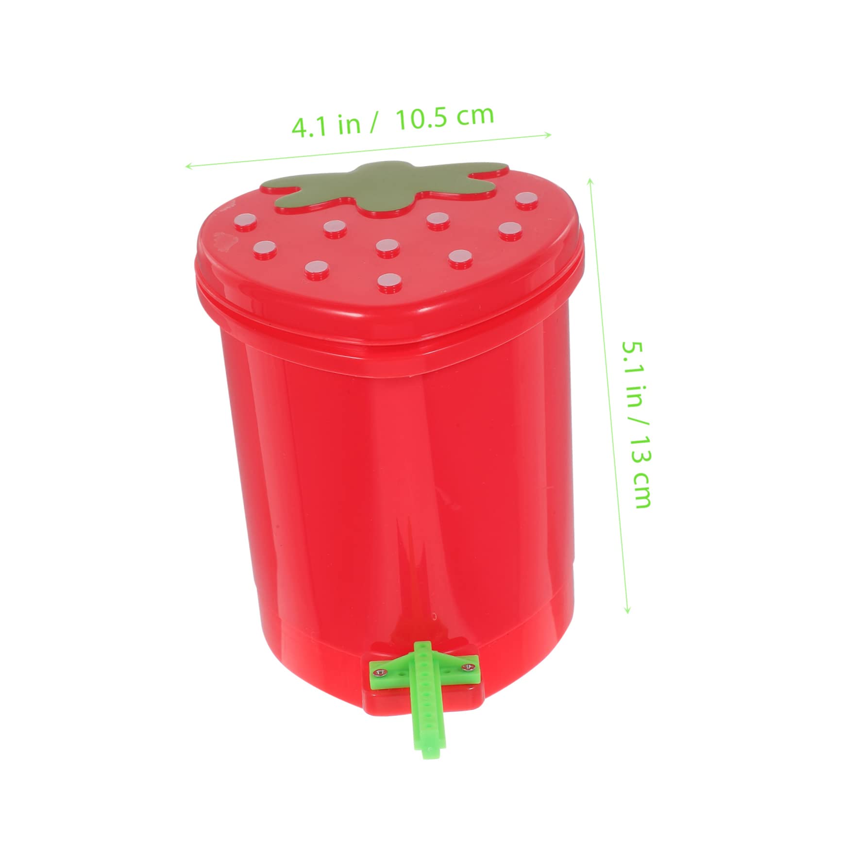 IMIKEYA Trashcan Bedroom Toy Bins Can Develop Lid Home Kawaii Parrot Tiny Toys with Strawberry Decor Bin Birdcage Birds Makeup Garbage Wastebasket Supplies Desktop Dustbin Plastic Smart