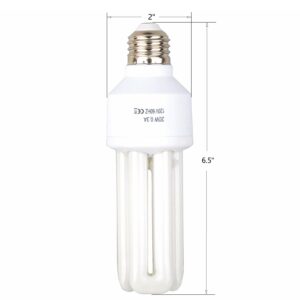 Sundew Compact Flourescent Bird Lamp,2.4 UVB Light Bulb,20W,E26 Screw Thread