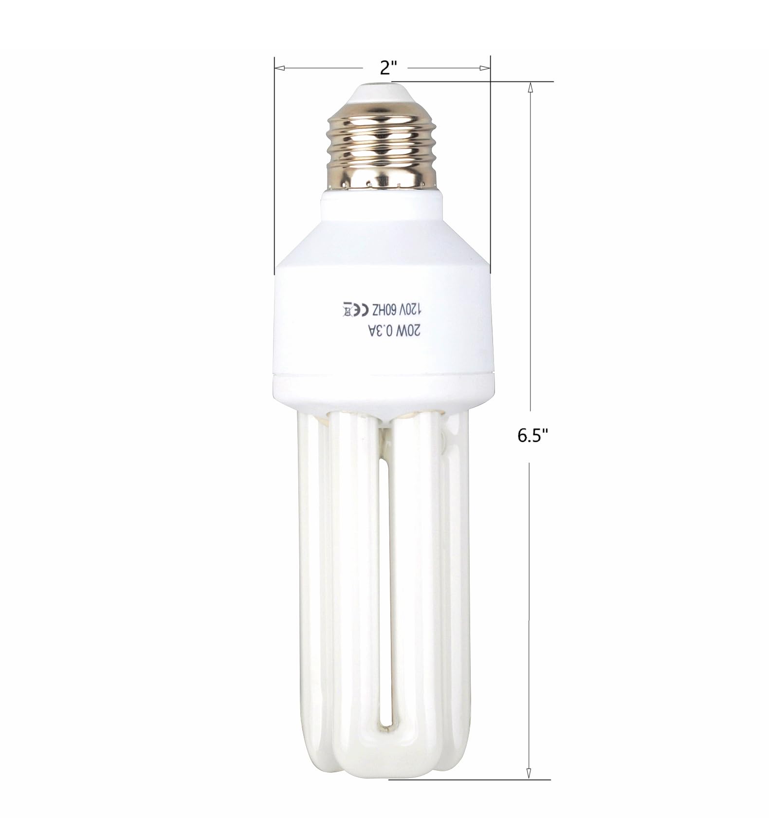 Sundew Compact Flourescent Bird Lamp,2.4 UVB Light Bulb,20W,E26 Screw Thread