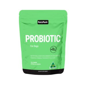 Probiotic for Dogs - Grain-Free Digestive Support Powder for Diarrhea, Bloating & Gas - Promotes Immune Support & Oral Health - Reduces Paw Licking, Allergies & Yeast Infections - 2.7 oz - 45 Scoops