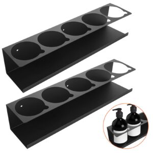 yayods 2 pack spray bottle holder wall mount, 5 cans spray can holder rack organizer steel aerosol paint spray bottle storage rack for garage home workspace, black