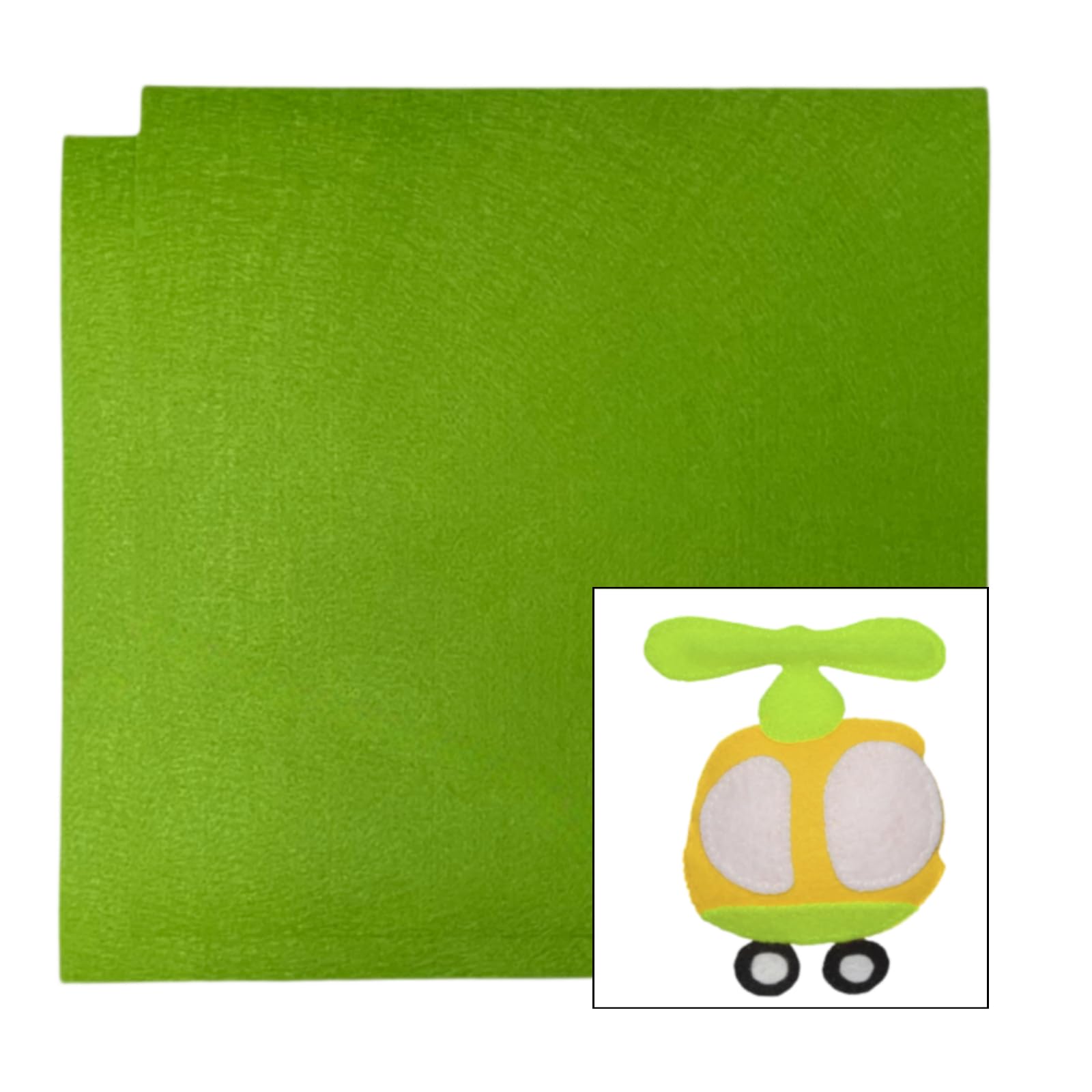 12" x 12" Felt Fabric Sheets for Crafts, Squares Felt Fabric Sheets, 1mm Thick, Felt Paper for Sewing Patchwork Material, Non-Woven Felt Fabric for DIY Sewing Craft, 2pcs (Light Green)