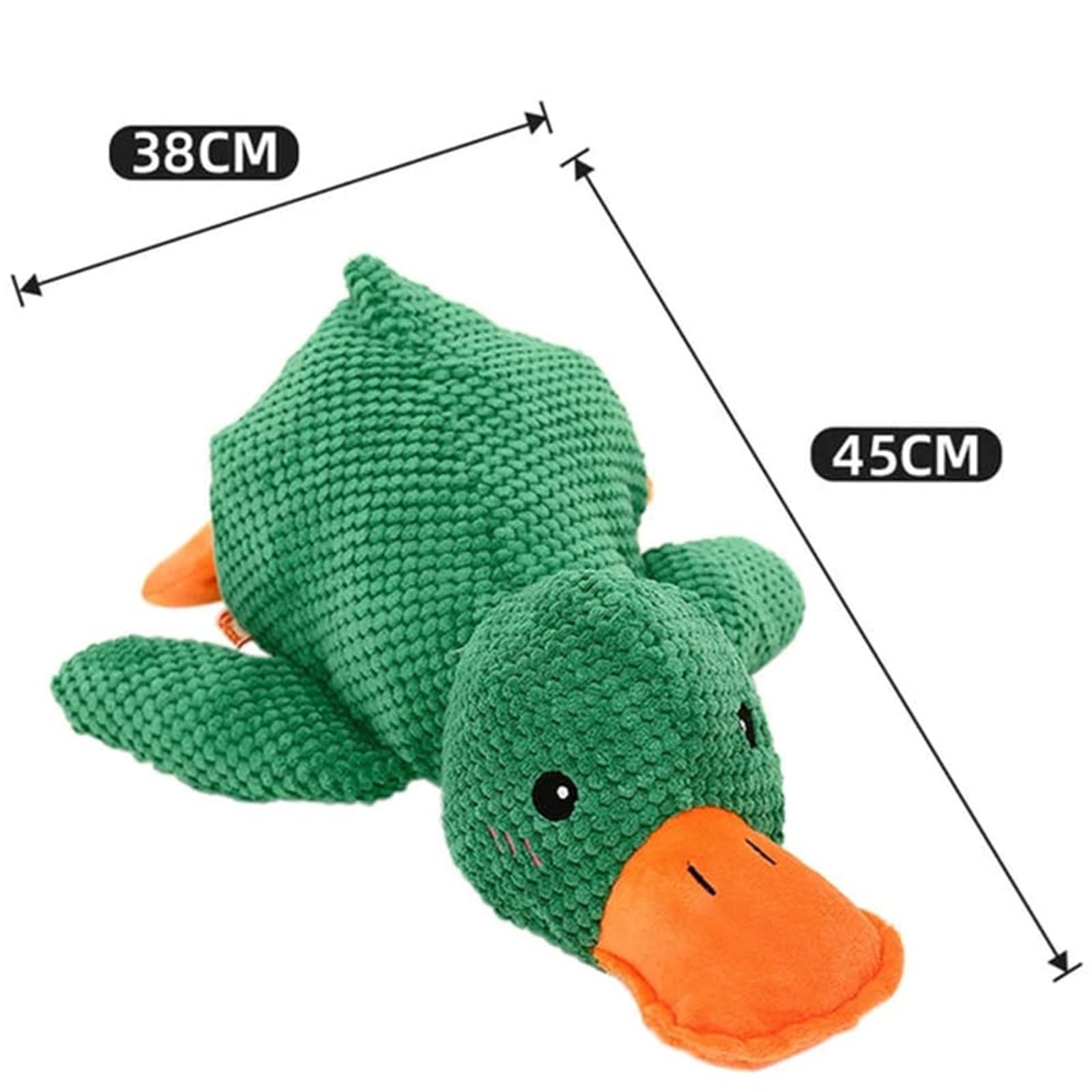 The Mellow Dog Calming Duck, Grishay Calm Duck Dog Toy, Sherum Calm Duck, Calming Duck Dog Toy, Yellow Duck Dog Chew Toys for Dogs Indoor Puppy-Green