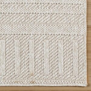 Gertmenian Indoor Flat Woven Area Rugs | Durable, High-Traffic, Non-Shedding & Stain Resistant | Brindi, Beige, 5x7 Standard, 27804