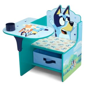 delta children bluey chair desk with storage bin - greenguard gold certified, blue