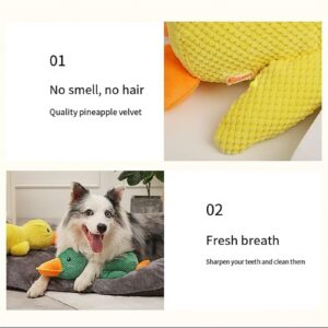 The Mellow Dog Calming Duck, Grishay Calm Duck Dog Toy, Sherum Calm Duck, Calming Duck Dog Toy, Yellow Duck Dog Chew Toys for Dogs Indoor Puppy-Green