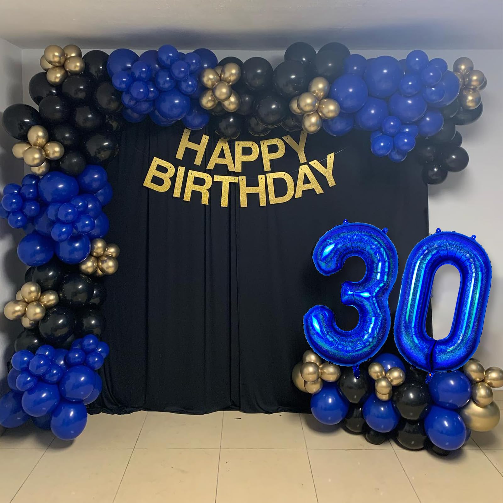 Dark Blue Number 5 Balloons, 5th Birthday Balloon, 40inch Laser Blue 5 Balloon Numbers, Large Self-Inflating Foil Balloon, 5th Birthday Decorations for Kids, 5 Anniversary Decorations