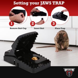 TwinTech Jaws Mouse Traps - Reusable, Sanitary, Easy-to-Use Trap for Mice and Small Rodents in Home, Kitchen, Garage, and Office Use - 4"x1.9"x2.3" - 6 Pack