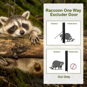 JINKEY Raccoon Excluder One Way Door, Safe Removal Raccoons Trap Contactless Exclusion Device for Attics,Under Decks & Chimneys Raccoon One Way Exclusion Door