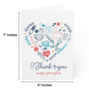 Nurse Preceptor Card, Thank You for Medical Practioners, Student Mentors, Nurse Preceptor Thank You Card, Grattitude Card for Veterinary Nurse, Nurse Appreciation Day, 7x5" Inch Card with Envelope