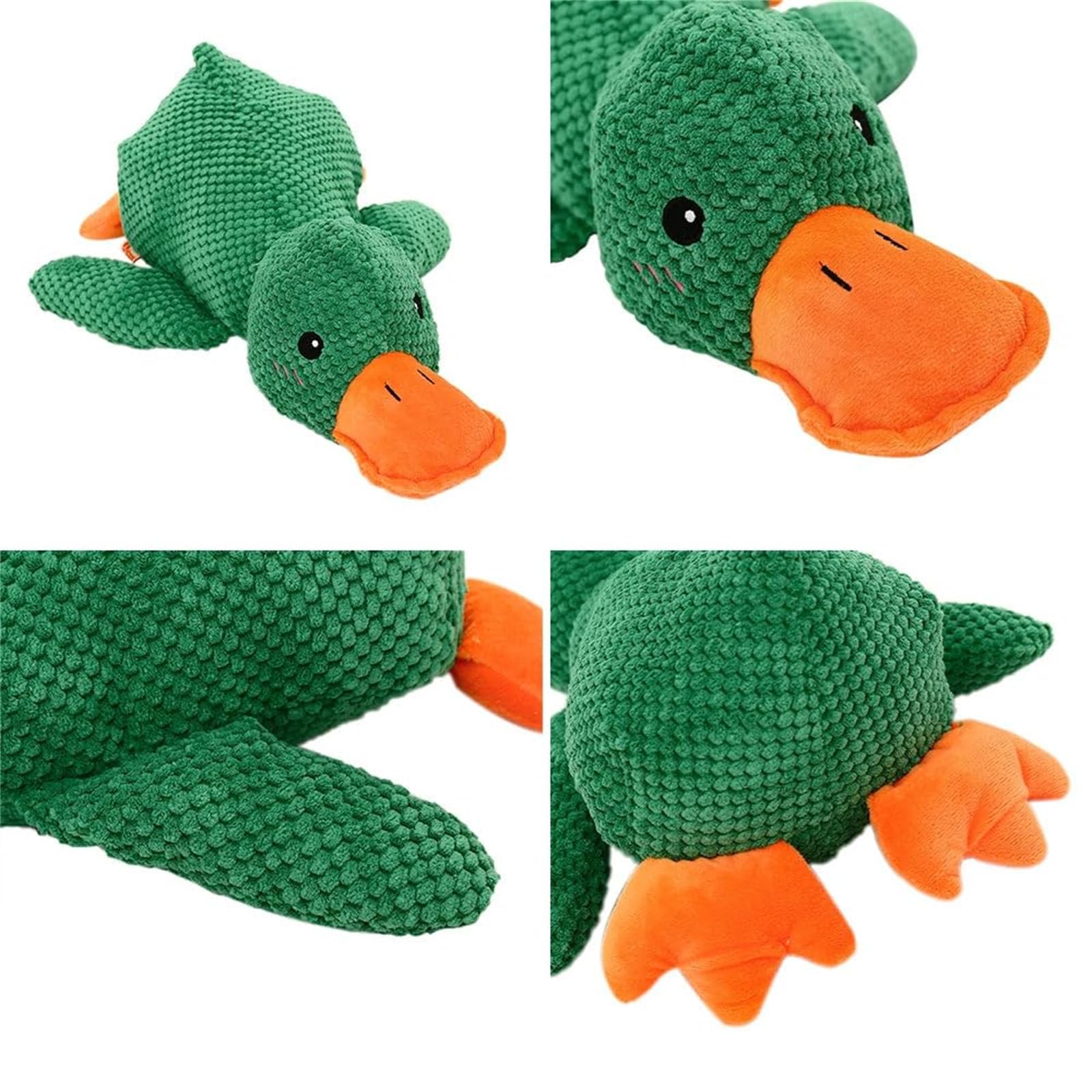 The Mellow Dog Calming Duck, Grishay Calm Duck Dog Toy, Sherum Calm Duck, Calming Duck Dog Toy, Yellow Duck Dog Chew Toys for Dogs Indoor Puppy-Green