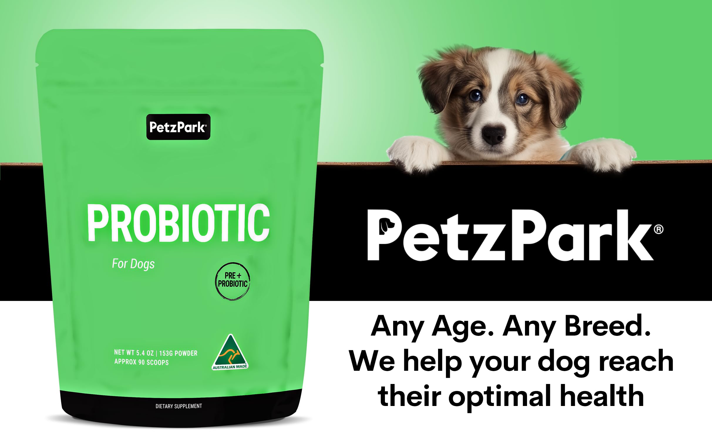 Probiotic for Dogs - Grain-Free Digestive Support Powder for Diarrhea, Bloating & Gas - Promotes Immune Support & Oral Health - Reduces Paw Licking, Allergies & Yeast Infections - 2.7 oz - 45 Scoops