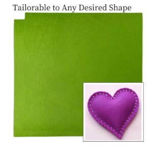 12" x 12" Felt Fabric Sheets for Crafts, Squares Felt Fabric Sheets, 1mm Thick, Felt Paper for Sewing Patchwork Material, Non-Woven Felt Fabric for DIY Sewing Craft, 2pcs (Light Green)